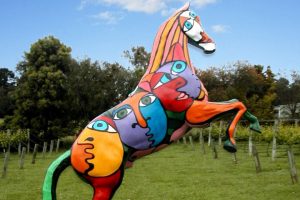 Prancing Horse Estate colourful horse wine yarra valley winery Red Hill Victoria cellar door